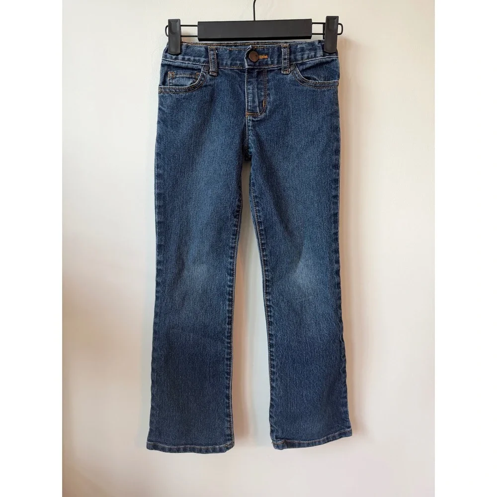 The Childrens Place Girls Bootcut Jeans Dark Wash Denim Size 6X 7 1074